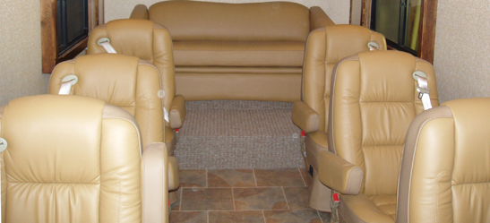 Custom RV Leather Chairs and Sofa